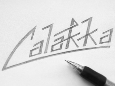 Calakka Hand Rendered design drawing font graphic design hand drawn hand lettering hand made illustration lettering sketch type typography