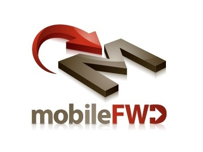 mobileFWD arrow brown design forward glossy logo m mark mobile pointing red reflective shine web 2.0