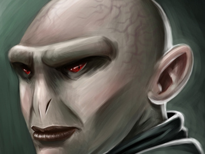 Voldemort digital fan art harry potter illustration painting voldemort