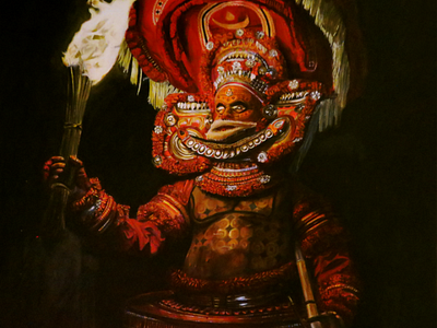 Theyyam painting canvas