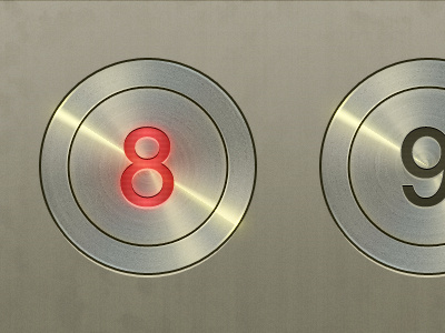 Elevator Buttons 8 9 button elevator interface metal texture