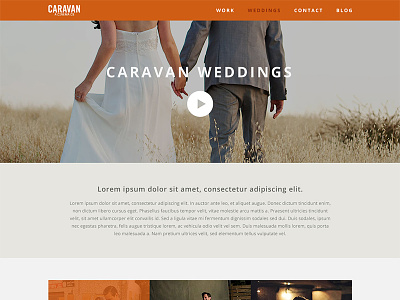 Caravan Weddings Crop caravan minimal web design website wedding