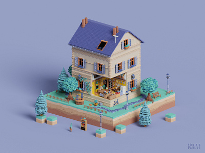home sweet home appartment architecture build colors cube diorama dollhouse france haussman home house illustration lego logement magicavoxel tinyhouse toy voxel voxelart