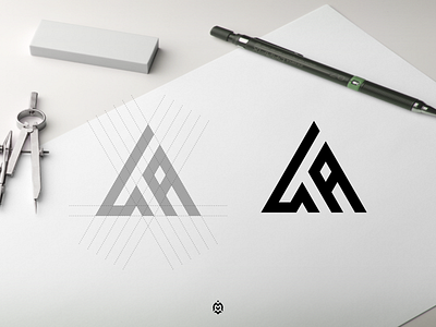 TA monogram logo concept at design illustration initials letter logo monogram ta typography vector