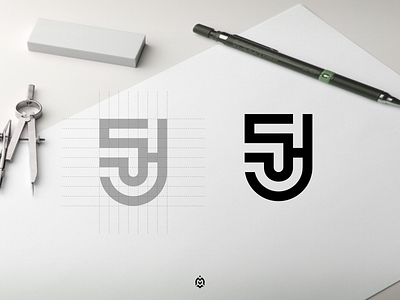 SH monogram logo concept