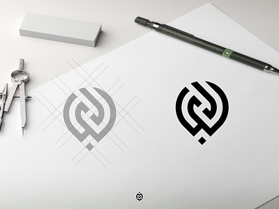 WH monogram logo concept