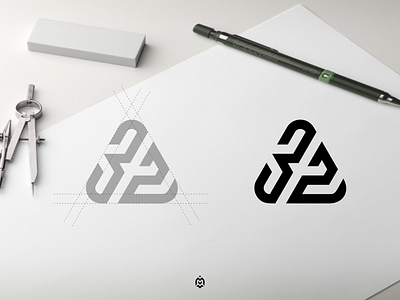 32 monogram logo concept 32 logo branding design graphic design initials letter logo logoinitials logoinspire logomark logopromotion monogram simplelogo