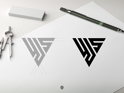 WS monogram logo concept