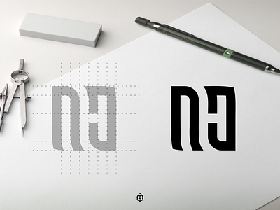 nH monogram logo concept