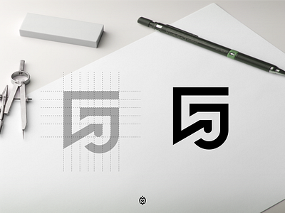 SJ monogram logo concept