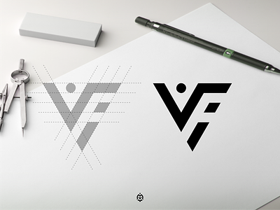 Vi monogram logo concept