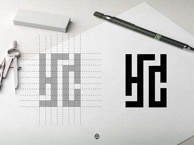 HC monogram logo concept