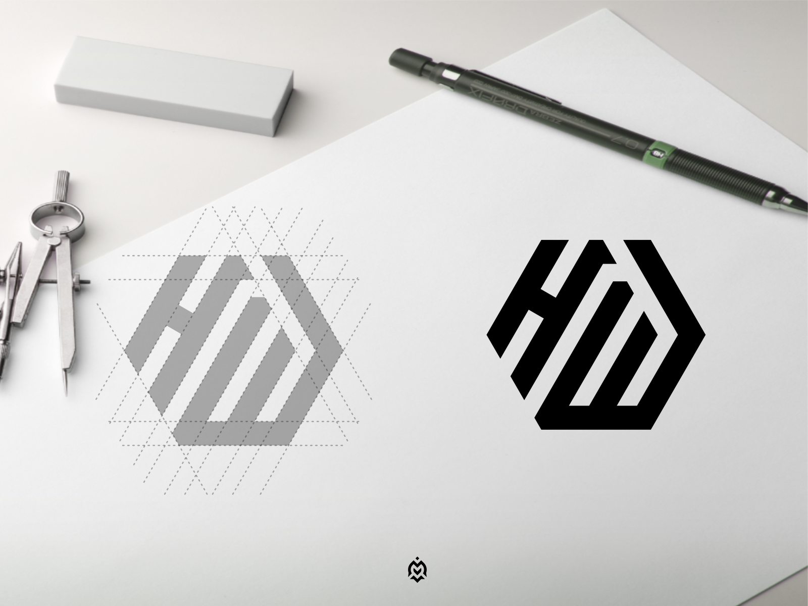 HW Monogram Logo Concept By Mbah_menirr On Dribbble