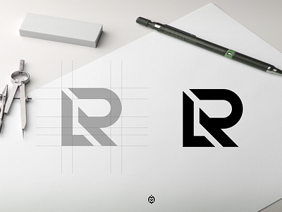 LR monogram logo concept