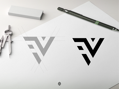 AV monogram logo concept