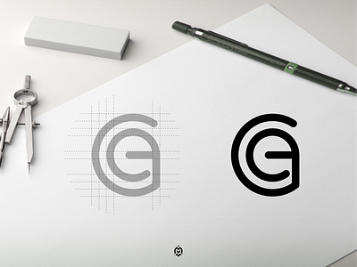 Ge monogram logo concept