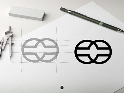 CC monogram logo concept