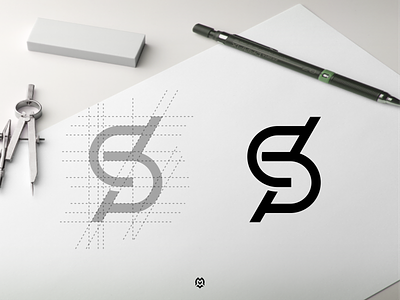 dsp monogram logo concept