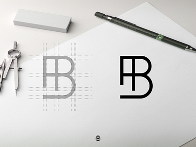 AB monogram logo concept