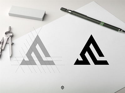 SM monogram logo concept