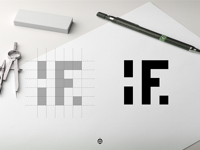 HF monogram logo concept