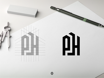 PH monogram logo concept design graphic design illustration logo logoconcept logoinspirations logoinspire logos luxurydesign