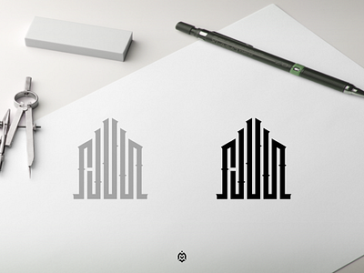 HUS monogram logo concept