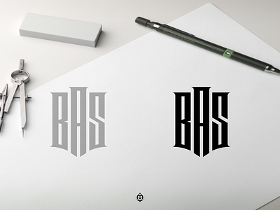 BAS monogram logo concept