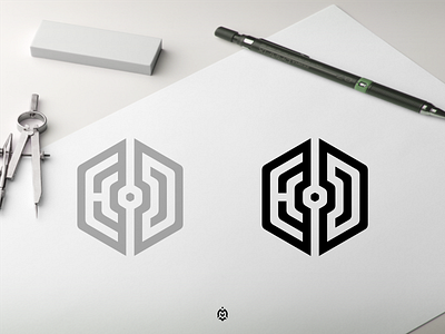 HD monogram logo concept