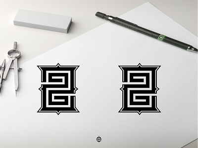 2GG monogram logo concept