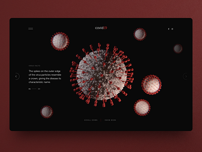 Covid 19 page info UI clean design concept coronavirus covid 19 graphic design hero banner homepage landingpage ui uidesign ux webdesign website design