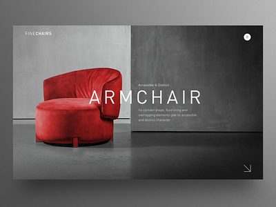 Furniture Landing Page UI design armchair chair clean ui concept furniture hero image homepage landingpage ui uidesign ux ux design webdesign website design