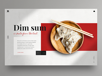 Chinese food website design app design chinese food clean ui dim sum hero image homepage landingpage ui uidesign ux webdesign