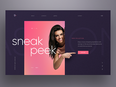 Sneak peek clean ui fashion fashion app hero image landing store ui ux web webdesign website design women