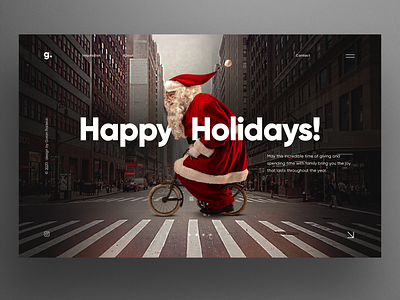 Happy Holidays concept happy new year hero image homepage landing merry christmas santa santa claus ui uiux website design