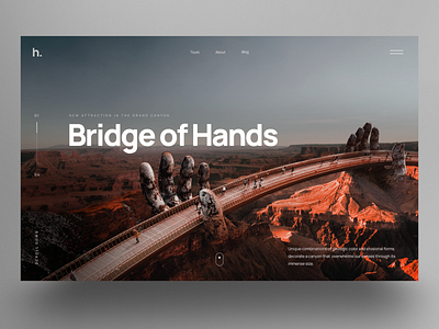Bridge of Hands bridge canyon hero landingpage slider ui uidesign ux webdesign website design