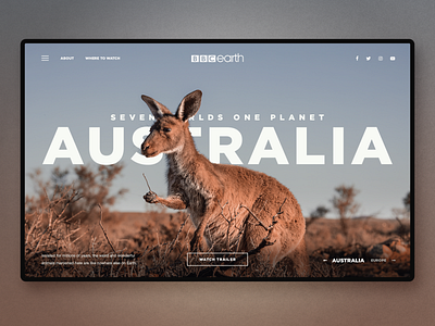 Australia - Documentary Series Landing Page app design concept dribbble homepage landingpage nature ui uidesign ux uxdesign webdesign website design