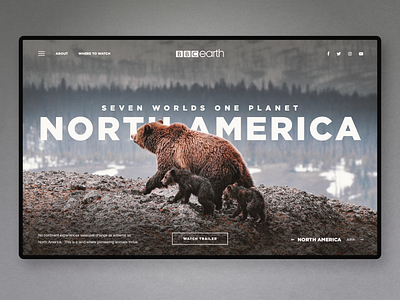 North America - Documentary Series Landing Page app design concept homepage landingpage nature ui uidesign ux webdesign website design