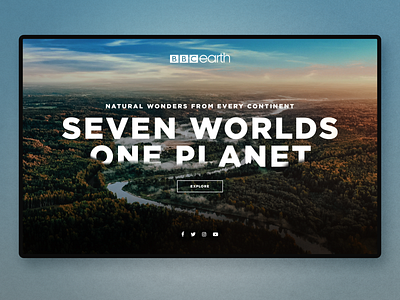 Seven Worlds One Planet app design concept dailyui homepage landingpage nature ui uidesign ux uxdesign webdesign website design wildlife