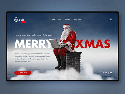 Christmas Landing page app design christmas clean ui concept dribbble homepage landingpage santa ui uidesign ux webdesign website design xmas