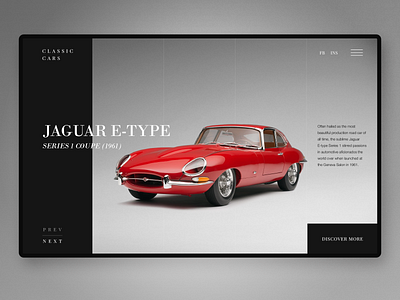 Classic Cars Landing UI 2 app design clean ui concept design graphic design homepage landingpage ui uidesign ux web webdesign website design