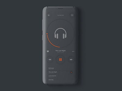 Dark Soft UI  Music player