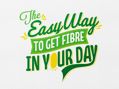 The easy way to get fibre in your day logo typography