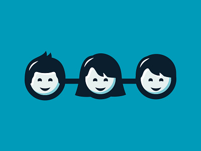Trust Mapping blue children connection design face faces icon illustration kids logo people