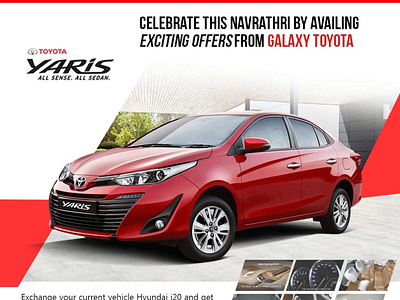 AD design for Toyoto Yaris branding design illustration vector web website