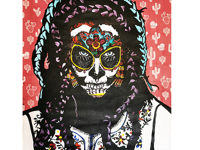 Dia De Muertos art artist artistic design illustration woman woman illustration woman portrait