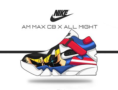 all might X nike air max CB design flatdesign graphicdesign illustration illustration art nike vector illustration