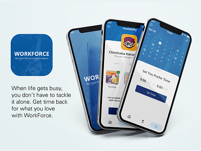 WorkForce Handyman App app design force handyman sri lanka ui ux vocational training vta work workforce