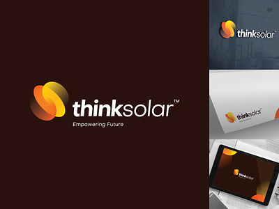 Think Solar : Brand Identity brand design brand identity brand studio branding branding concept branding design brandingsolar design logo mockup solar company solar power