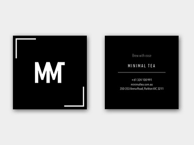 Minimal Tea- business card mockup
